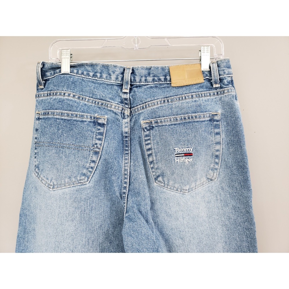 Vintage 90s Tommy Hilfiger High Waisted Classic Denim Jeans Size 12 Embroirdered